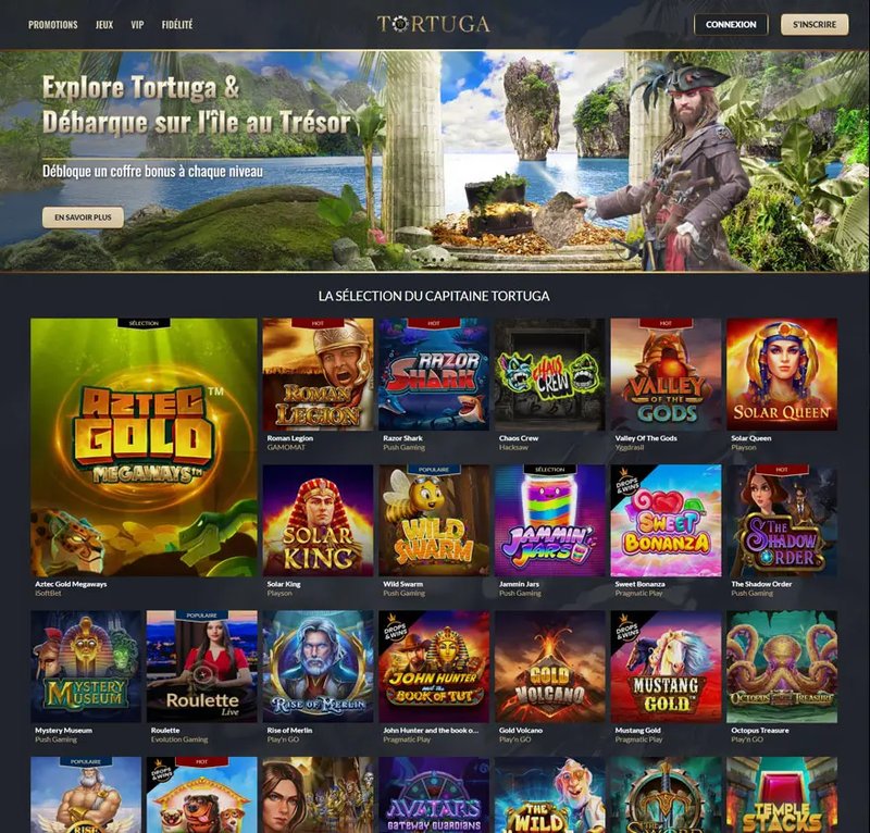 Découvrez les Attraits du Casino Tortuga en Ligne en France